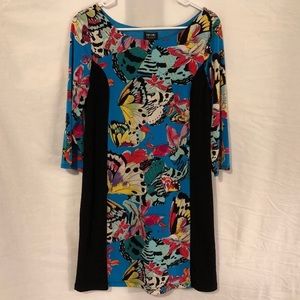 Nicole Miller Butterfly Print Dress Sz S